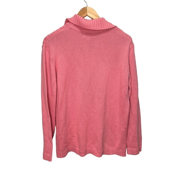 Vintage Tradition Country Collection Pink Cable Knit Full Zip Sweater Size XL - Picture 8 of 11